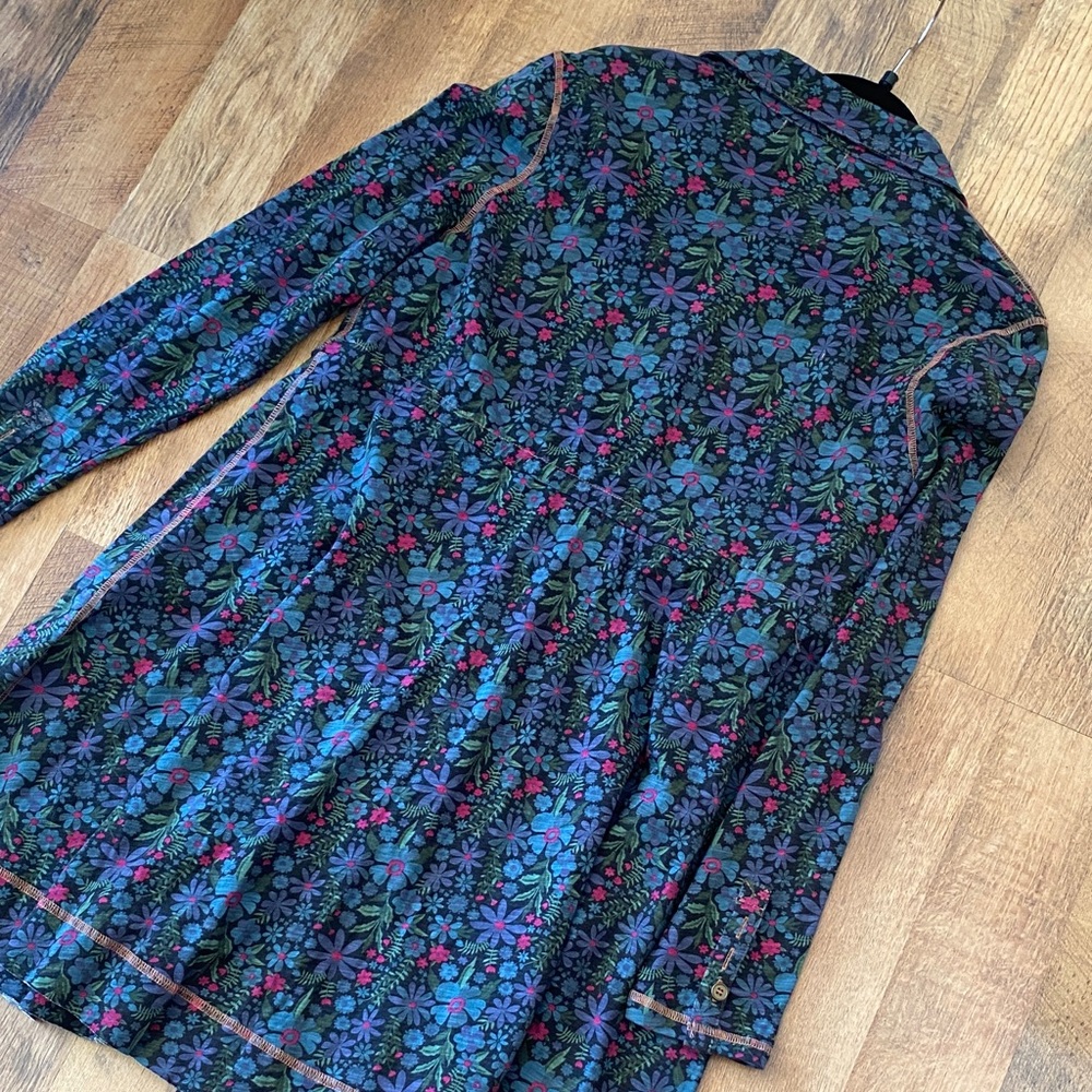 Natural Life Floral Button-Front Tunic Shirt - Multicolor - Picture 4 of 10